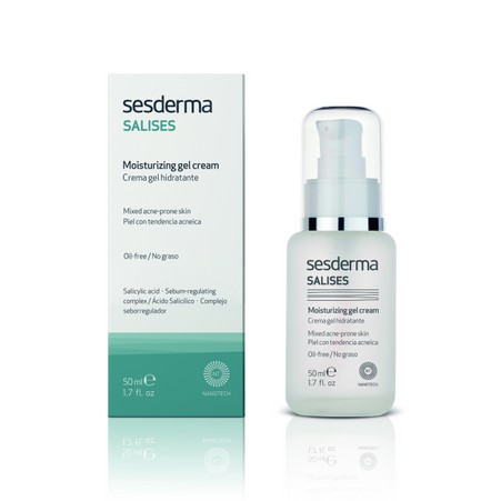 Sesderma SALISES Крем-гель увлажняющий для кожи лица салициловой кислотой и алоэвера, 50 мл