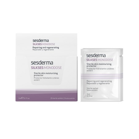 Sesderma SILKSES Крем-протектор увлажняющий в индивидуальных упаковках для чувствительных зон кожи при использовании пилингов, 20 шт по 3 мл