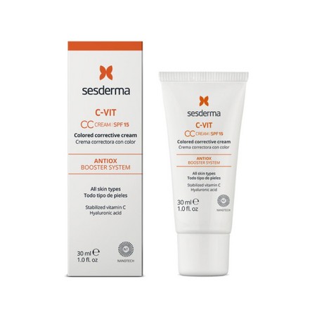 Sesderma C-VIT SPF 15 Крем для лица тональный, корректирующий, с витамином С, 30 мл