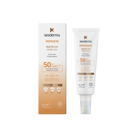 Sesderma REPASKIN SILK TOUCH FACIAL SUNSCREEN SPF 50 Средство солнцезащитное для кожи лица с нежностью шелка, защита против солнца, 50 мл